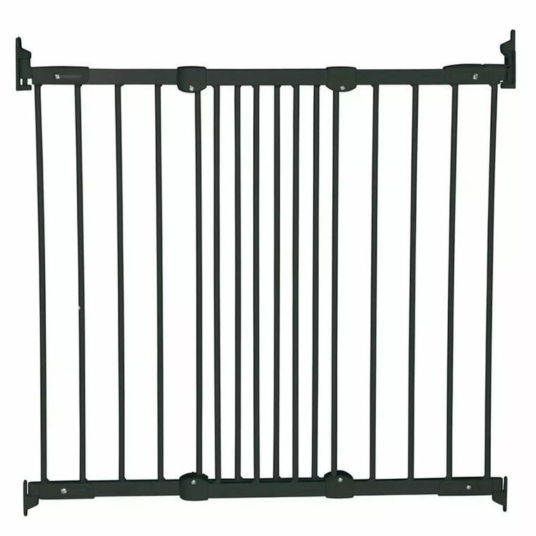 DogSpace, Molly, przykręcana bramka dla psa, czarna, 67-105.5 cm