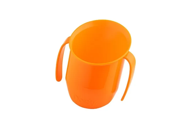 Doidy Cup, niezwykły kubeczek, oranż, 3m+