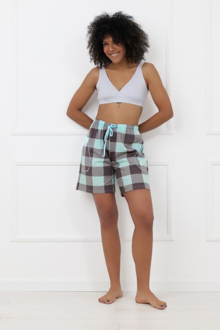 Dół od piżamy damski, niebieski, Italian Fashion