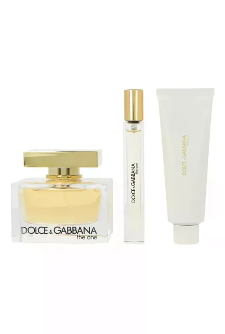 Dolce&Gabbana, The One, zestaw: woda perfumowana, 75 ml + balsam do ciała, 50 ml + woda perfumowana, 10 ml