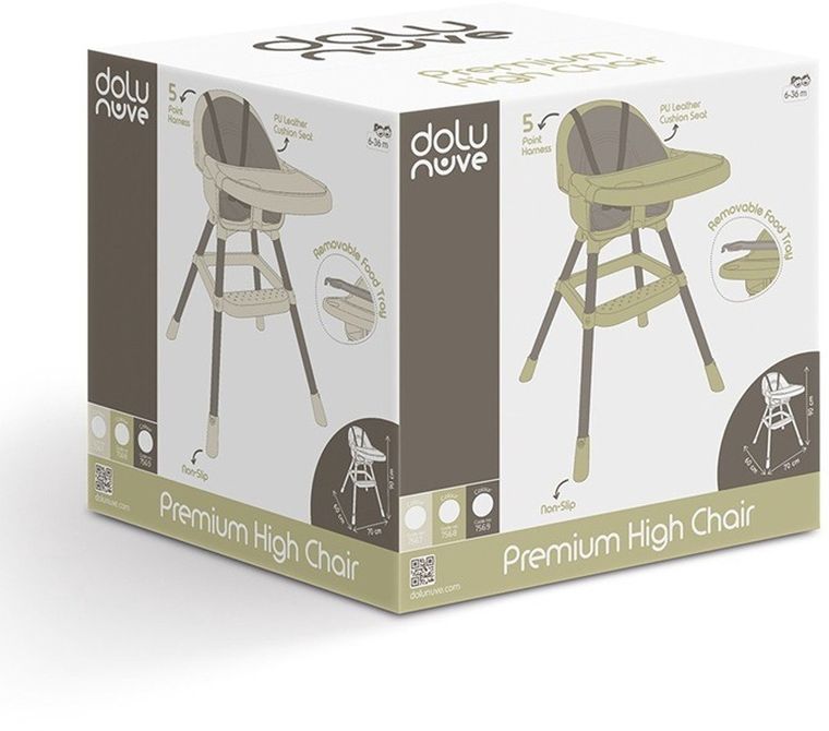 Dolu, krzesełko do karmienia, beżowe