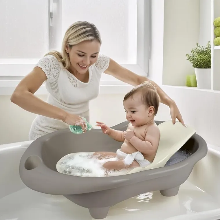 Dolu, wanienka z leżaczkiem, szara, 85 cm