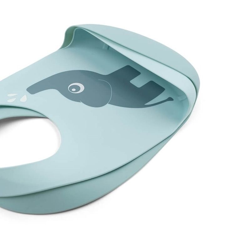 Done By Deer, Elphee, śliniak silikonowy, blue, 2 szt.