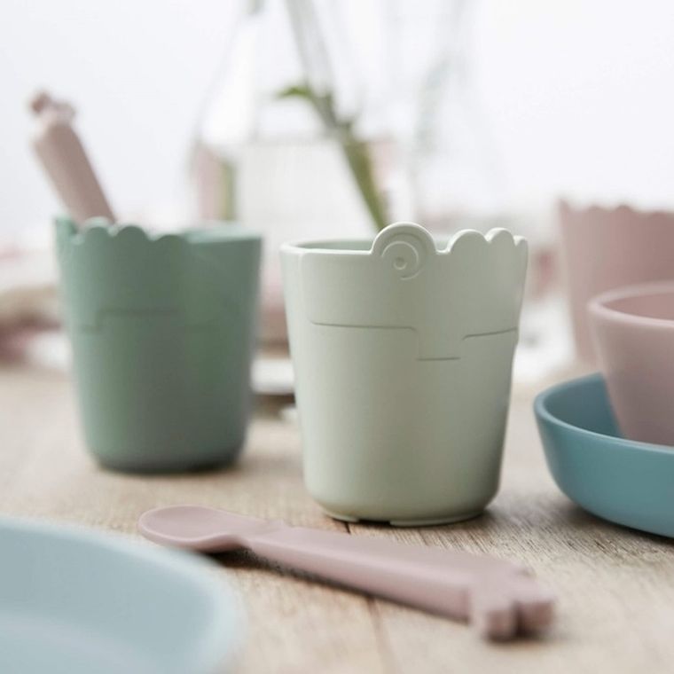 Done By Deer, Kiddish, Croco, kubek dla dziecka, mustard