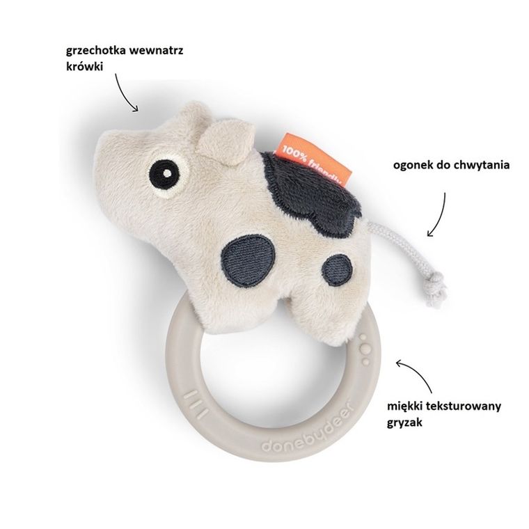 Done By Deer, Krówka Dotti, grzechotka z gryzakiem, sand