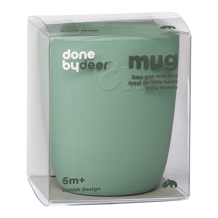 Done by Deer, Mini, kubek silikonowy, zielony