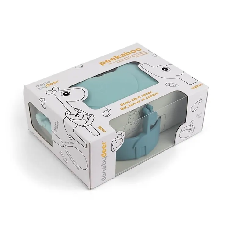 Done by Deer, Peekaboo, zestaw obiadowy, blue