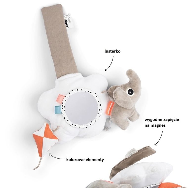 Done by Deer, Playground, zawieszka do wózka i fotelika, chmurka