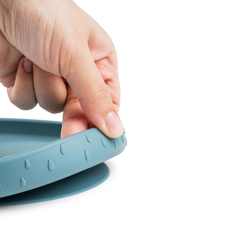 Done by Deer, Stick&Stay, zestaw obiadowy z przyssawką, blue