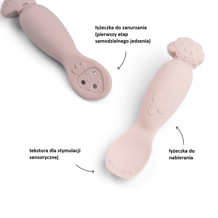 Done by Deer, Tiny Farm, zestaw łyżeczek do nauki jedzenia, powder
