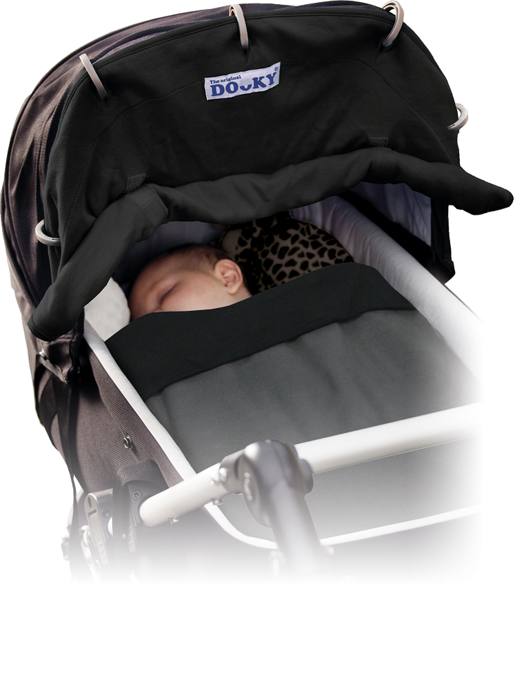 Dooky Classic, osłona na budkę wózka, czarna
