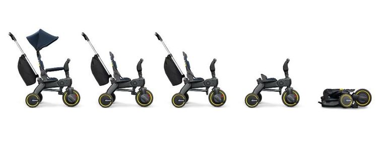 Doona, Liki S3, składany rowerek trójkołowy, deep blue