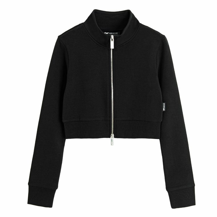 Dopasowana bluza sportowa crop z rozpięciem NOWEAR