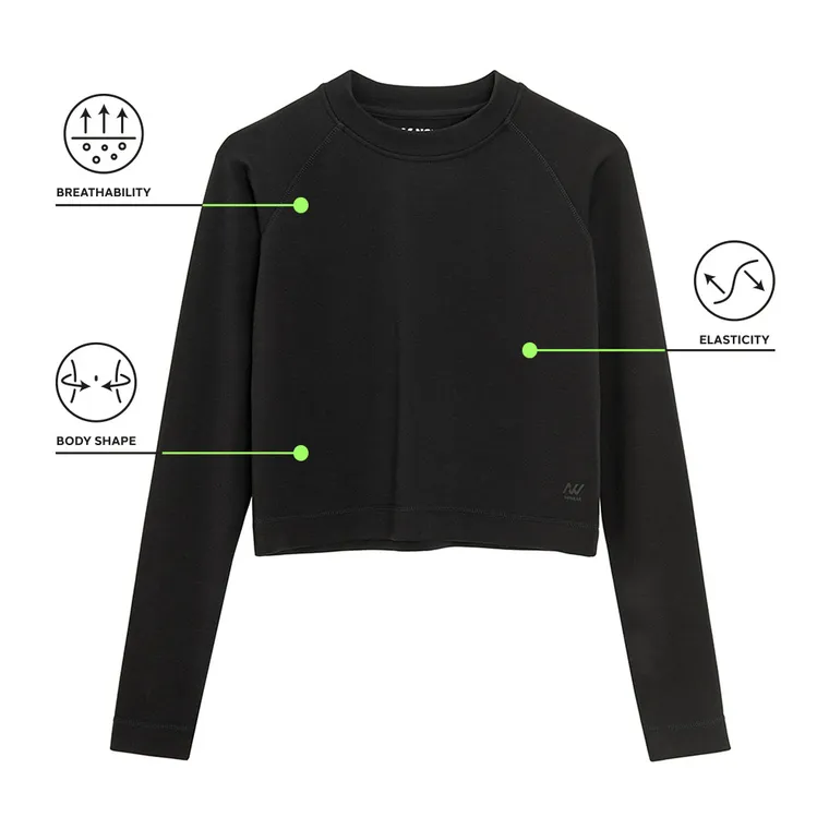 Dopasowana koszulka treningowa crop top NOWEAR