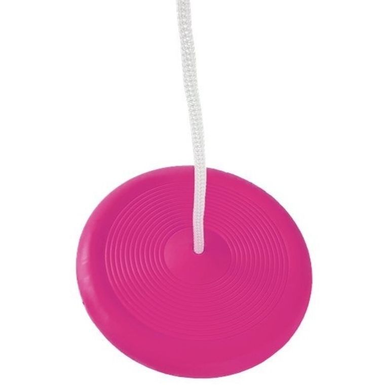 Dorex, okrągła huśtawka ogrodowa, talerz, różowa