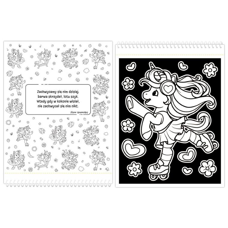 Dotykaj i koloruj. Welurkowe jednorożce