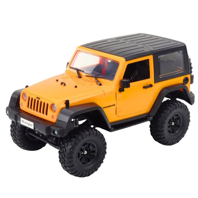 Double E, Jeep Wrangler Rock Crawler, pojazd terenowy zdalnie sterowany, 1:14, pomarańczowy