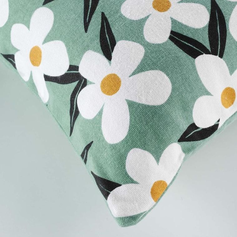 Douceur d'intérieur, bawełniana poszewka z ozdobnym printem, Darcy, 40-40 cm