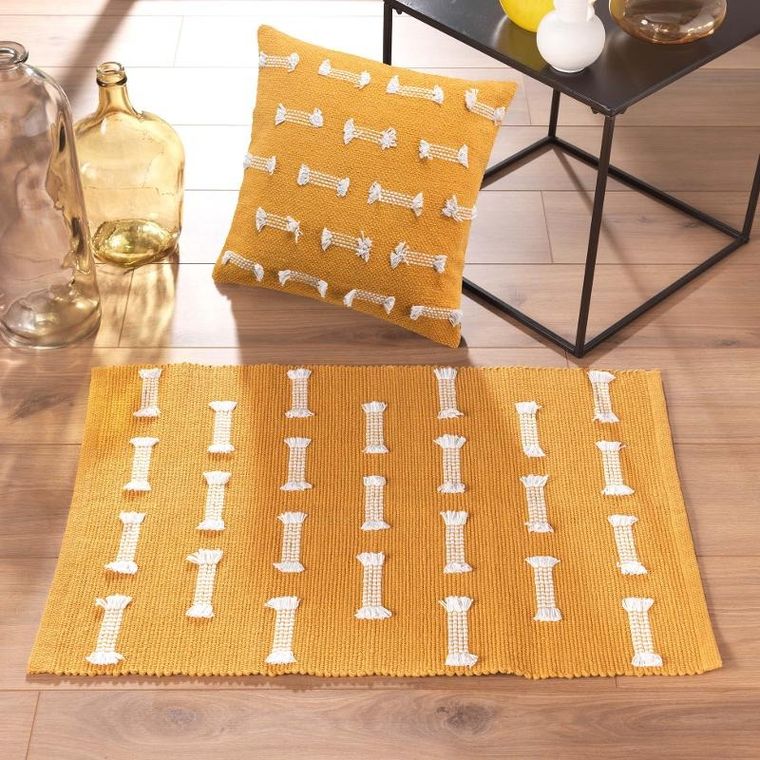 Douceur d'intérieur, dywan bawełniany, Juline, tkany na płasko, 50-80 cm