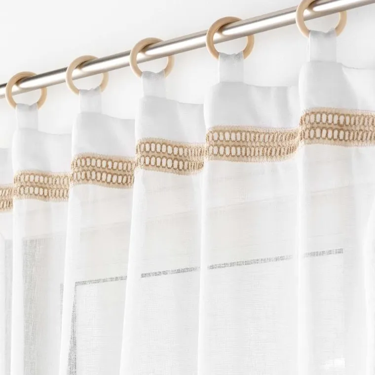 Douceur d'intérieur, firana na drewnianych kółkach, Mileo, 140-240 cm