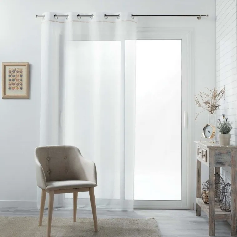 Douceur d'intérieur, firana okienna na przelotkach, Camilla, 140-240 cm, biała