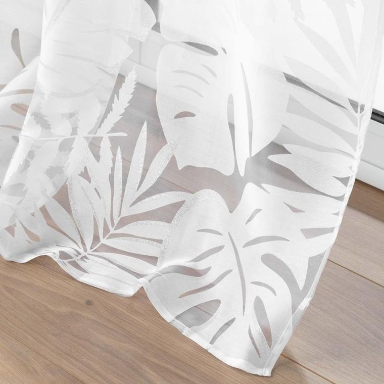 Douceur D'intérieur, firana z roślinnym wzorem, Magnolia, 140-240 cm