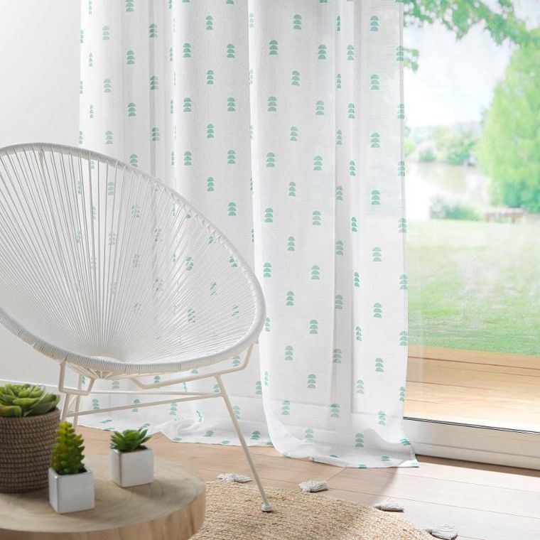 Douceur d'intérieur, firanka do pokoju dziecięcego, Geokid, geometryczny wzór, 140-240 cm