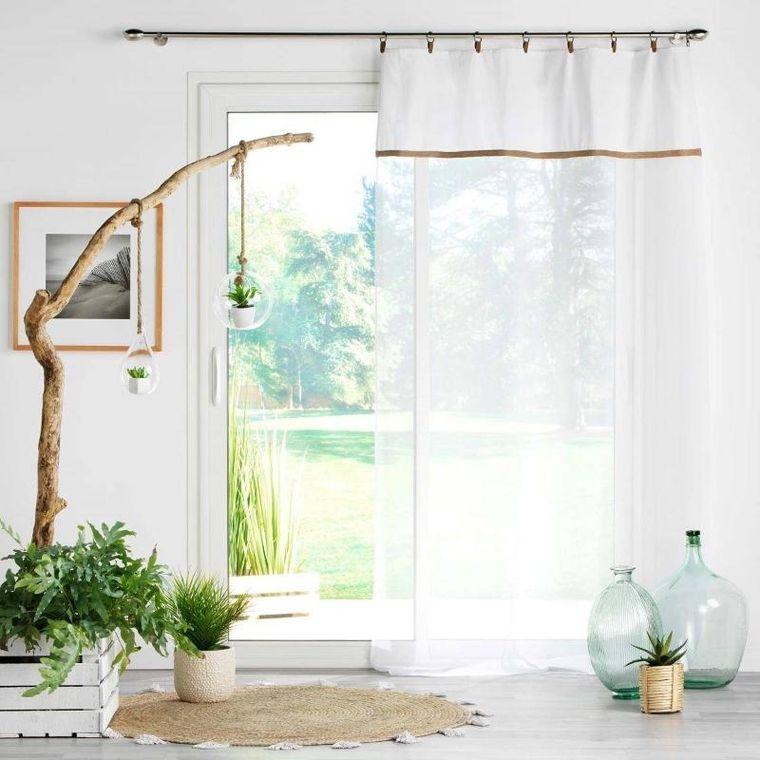 Douceur d'intérieur, firanka do salonu na przelotkach, Leana, woal, 140-240 cm