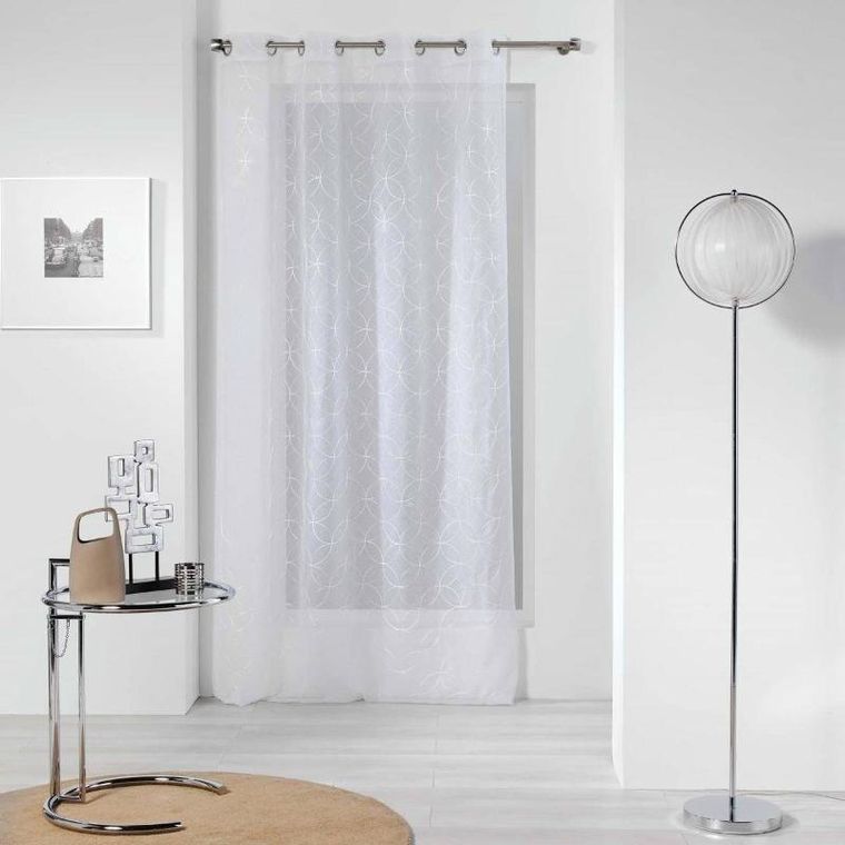 Douceur d'intérieur, firanka do salonu na przelotkach, Olympia, haftowana, 140-240 cm