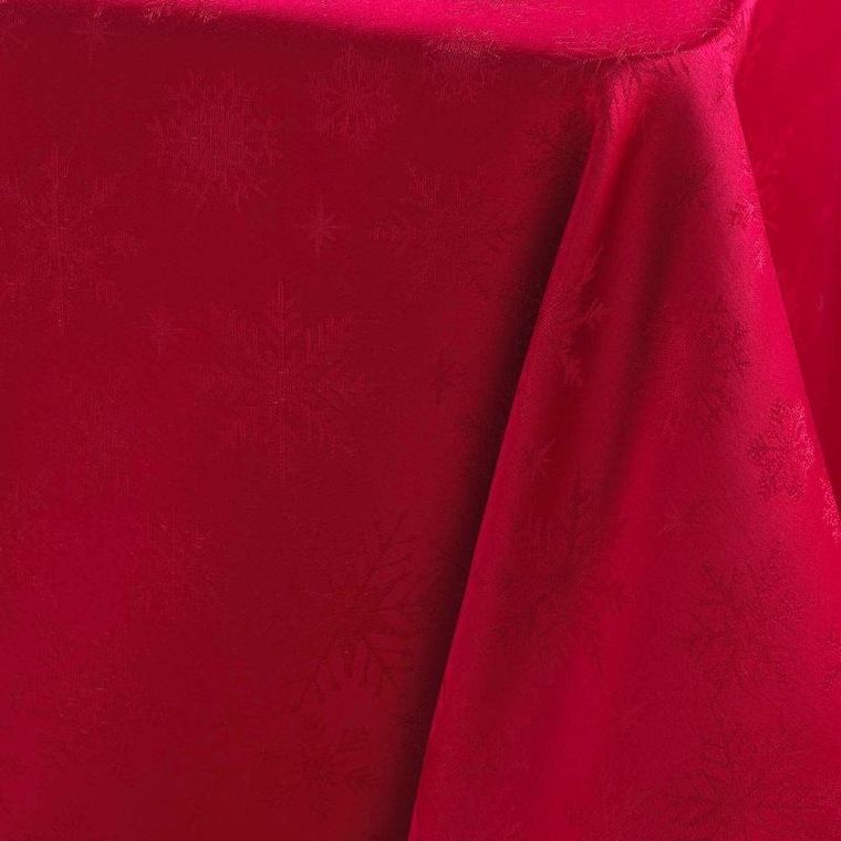 Douceur D'intérieur, Flocons, żakardowy obrus świąteczny, 140-240 cm