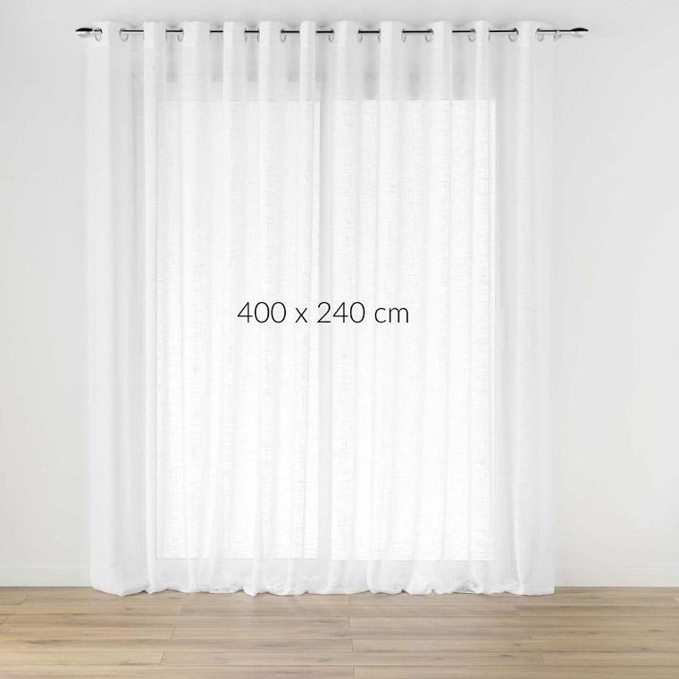 Douceur D'intérieur, Haltona, firana na przelotkach z efektem lnu, 400-240 cm