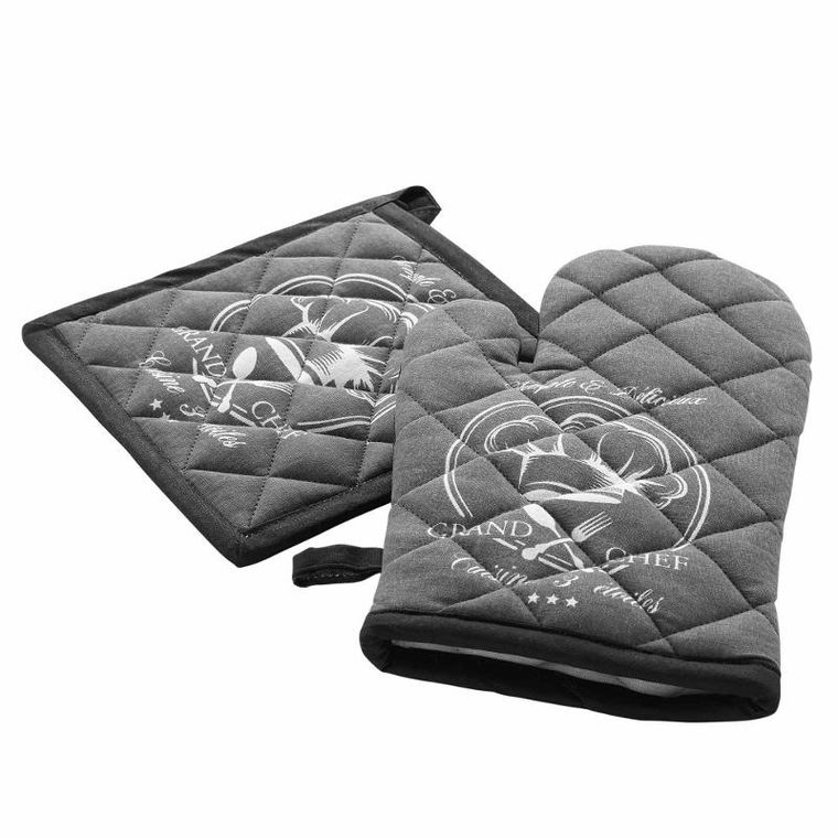 Douceur d'intérieur, komplet kuchenny: rękawica kuchenna i łapka, Grand Chef