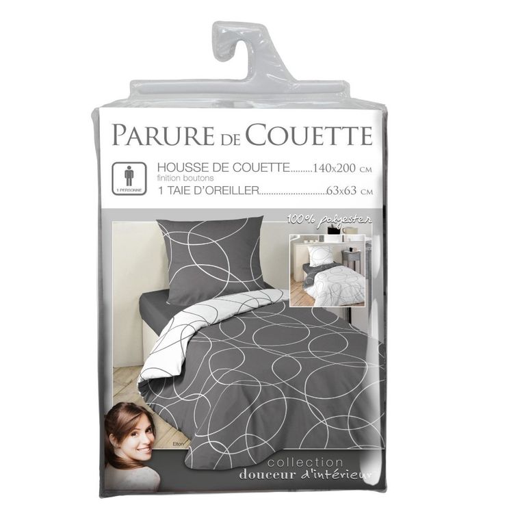 Douceur d'intérieur, komplet pościeli, Elto, 140-200 cm, okręgi