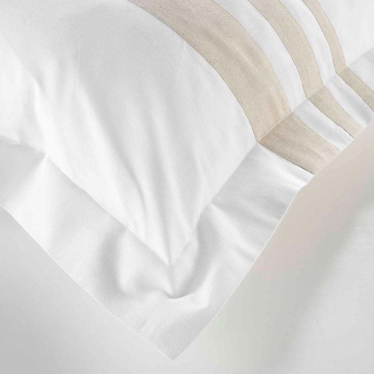 Douceur d'intérieur, komplet pościeli z ozdobnymi paskami, Margaux, 240-220 cm