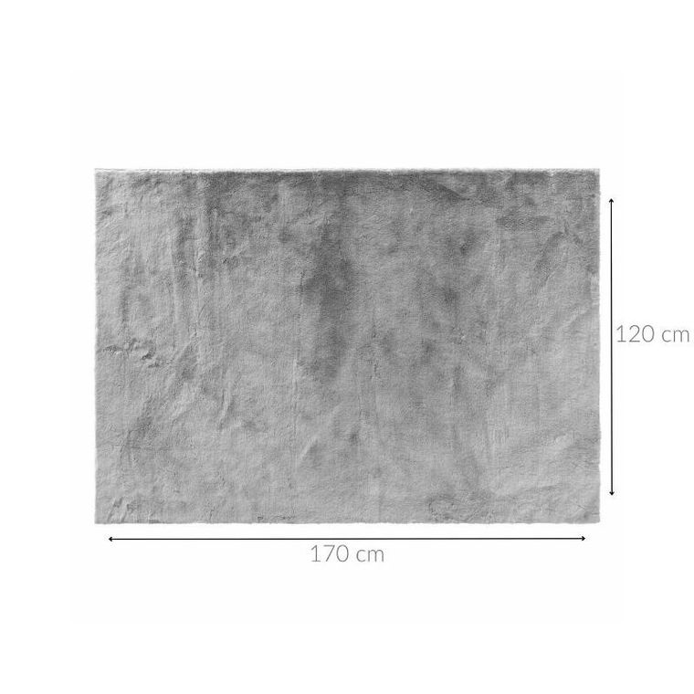 Douceur D'intérieur, miękki dywan ze sztucznego futra, szary, Feline