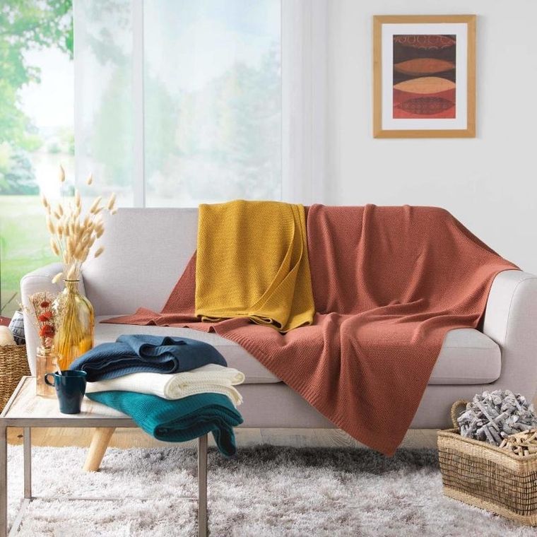 Douceur d'intérieur, narzuta, Tricotine, 125-150 cm