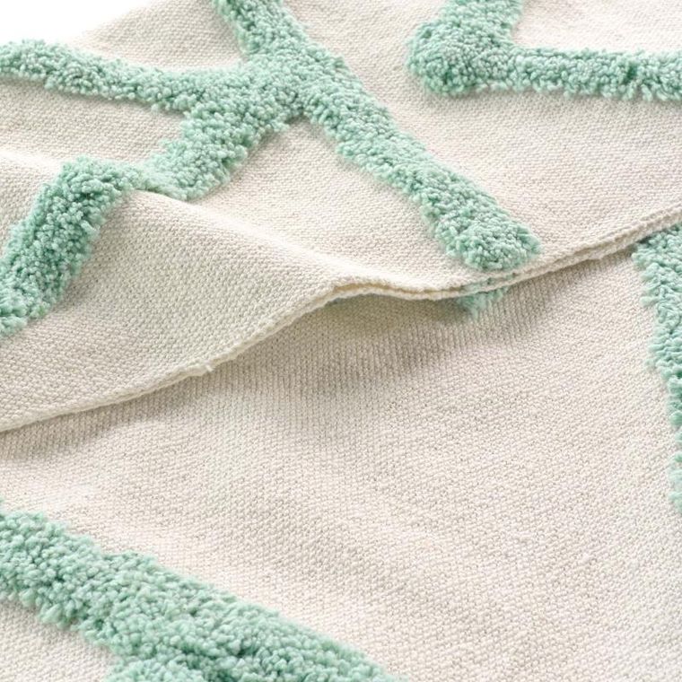 Douceur d'intérieur, narzuta z pikowanym wzorem i frędzlami, Athena, 125-150 cm