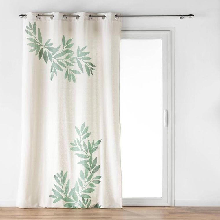 Douceur D'intérieur, Nympa, zasłona z drukowanym motywem liści, 140-260 cm