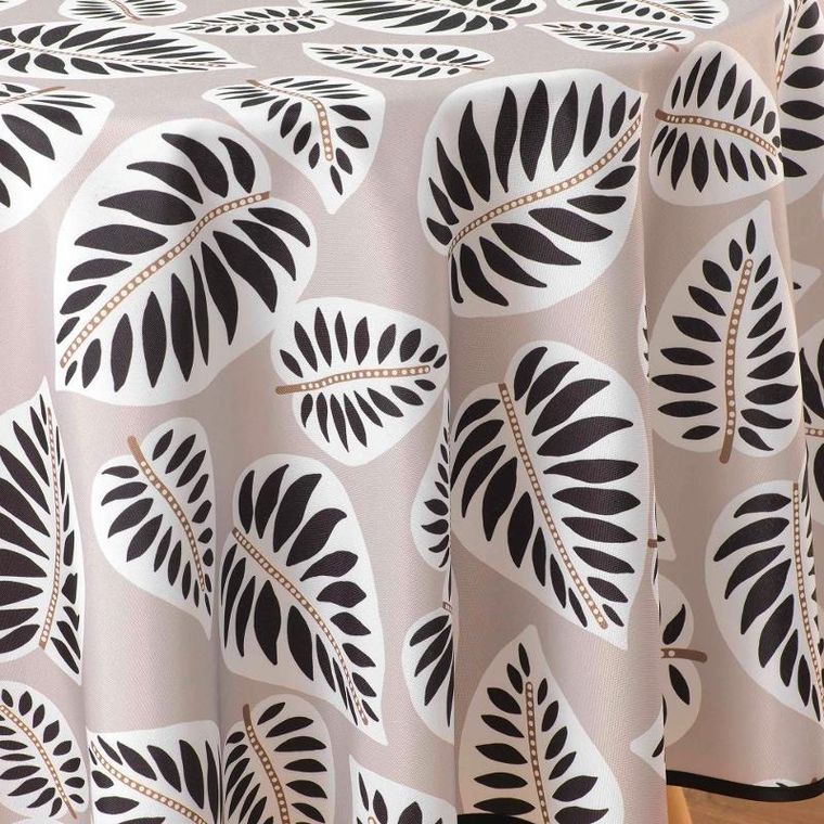 Douceur d'intérieur, okrągły obrus poliestrowy z nadrukiem, Alma, Ø 180 cm