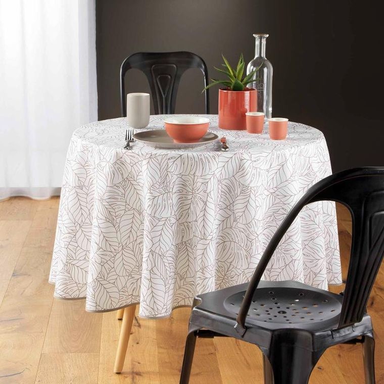 Douceur d'intérieur, okrągły obrus z nadrukiem, Solea, ø 180 cm