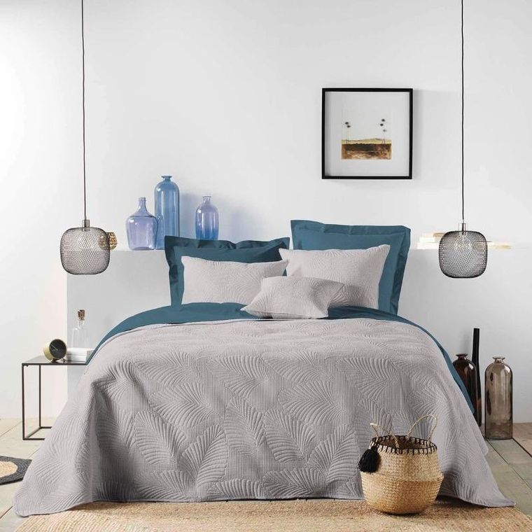 Douceur d'intérieur, ozdobna poszewka z tłoczeniem, Colombiene, 40-40 cm