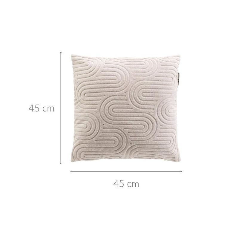 Douceur D'intérieur, Pila, poduszka dekoracyjna z pluszowym wzorem, 45-45 cm