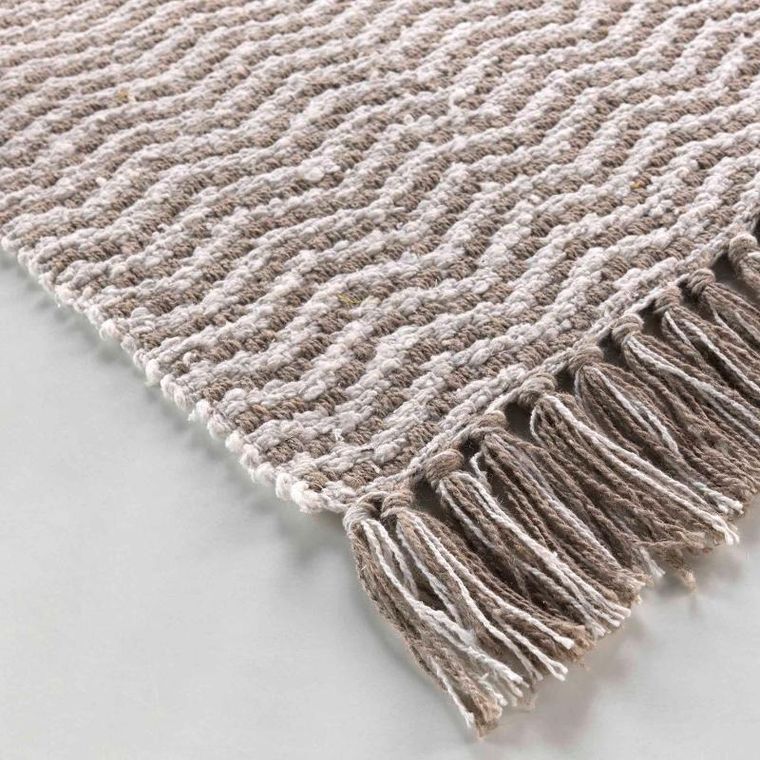 Douceur d'intérieur, pleciony dywanik z frędzlami, Alessia, 50-80 cm