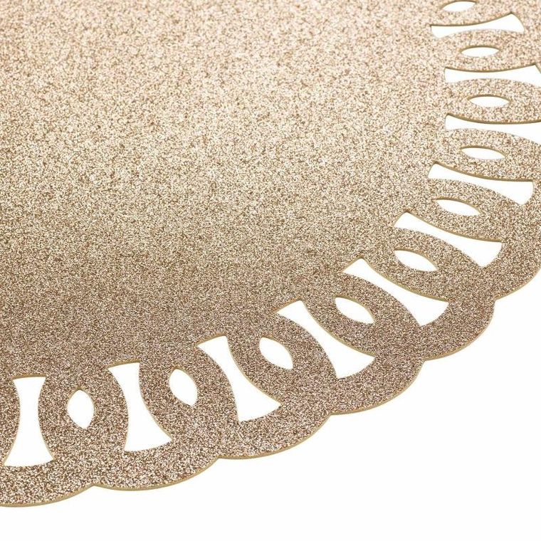 Douceur d'intérieur, podkładka na stół, Guirlande, brokatowa, Ø 38 cm