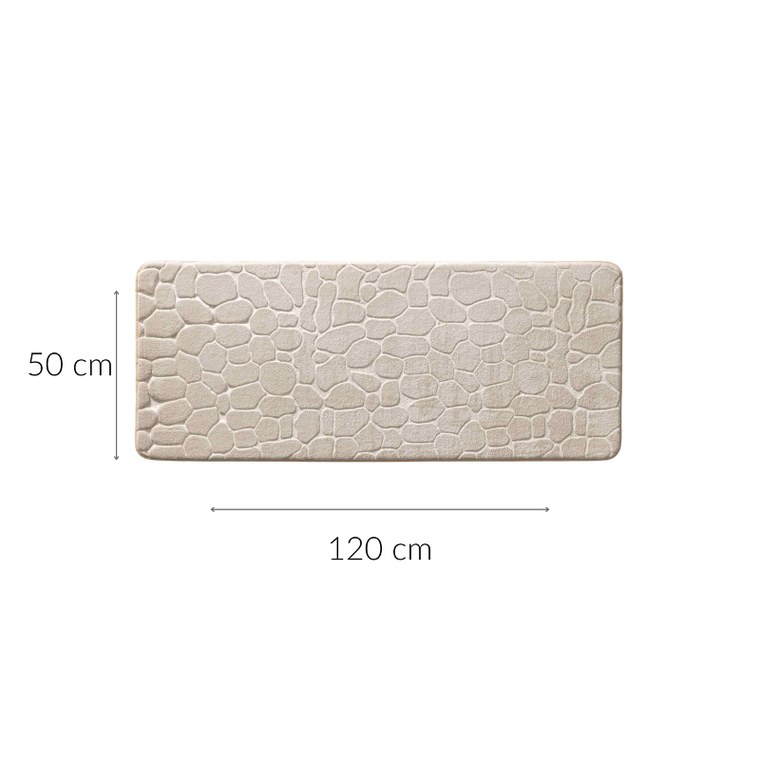 Douceur D'intérieur, podłużna mata łazienkowa z tłoczonym wzorem, 50-120 cm