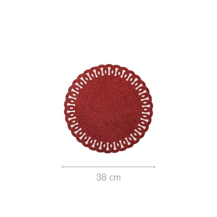 Douceur D'intérieur, podstawka pod talerz brokatowa, średnica 38 cm