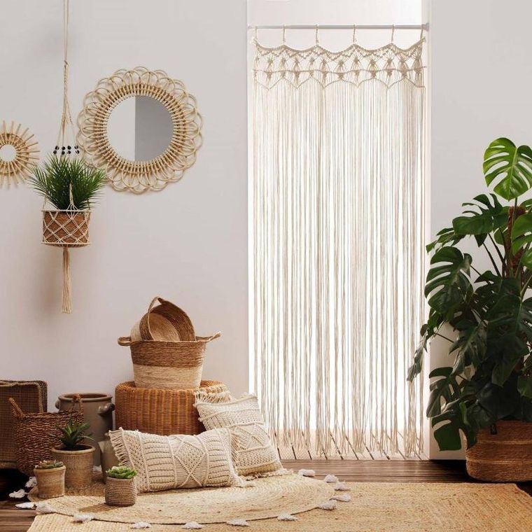 Douceur d'intérieur, poduszka dekoracyjna bawełniana, Macralina, makrama, 30-50 cm