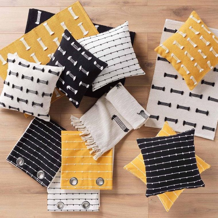 Douceur d'intérieur, poduszka dekoracyjna, Linechic, bawełna z recyklingu, 45-45 cm