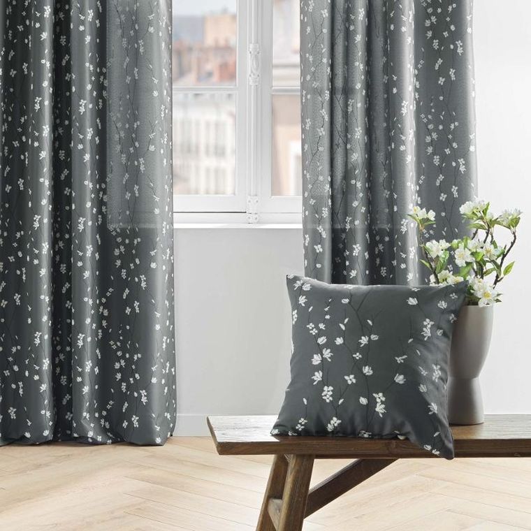 Douceur d'intérieur, poduszka dekoracyjna, Sakura, gałązka wiśni, 45-45 cm