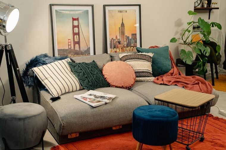 Douceur d'intérieur, poduszka ozdobna z metaliczną nitką, Mirage, 40-40 cm